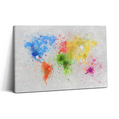 Reprodukcija Ant popieriaus nupieštas pasaulio žemėlapis kaina ir informacija | Reprodukcijos, paveikslai | pigu.lt