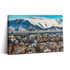 Reprodukcija Vaizdas į Reikjaviką, Islandiją kaina ir informacija | Reprodukcijos, paveikslai | pigu.lt