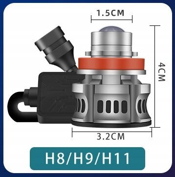 Lemputės LED H11 H9 H8, 2 vnt цена и информация | Automobilių lemputės | pigu.lt