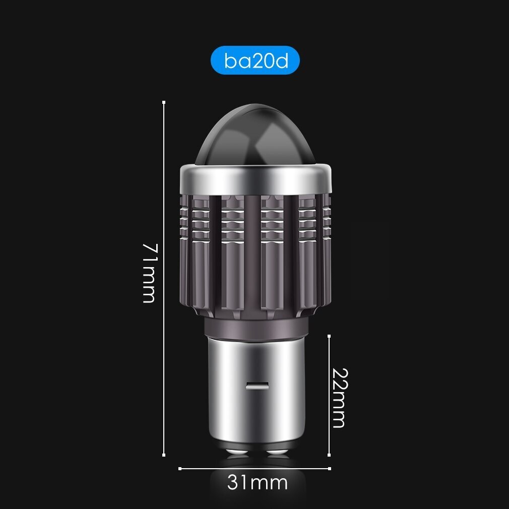 Lemputė LED Ba20D, 1vnt цена и информация | Automobilių lemputės | pigu.lt