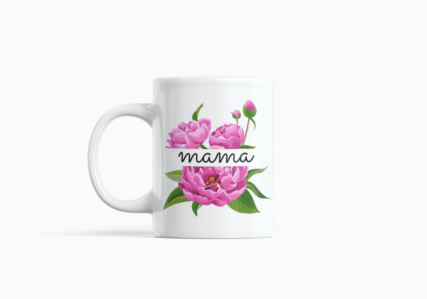Standartinis puodelis su bijūnais Mama kaina ir informacija | Originalūs puodeliai | pigu.lt