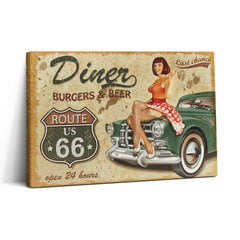 Reprodukcija Vintage Route 66 plakatas kaina ir informacija | Reprodukcijos, paveikslai | pigu.lt