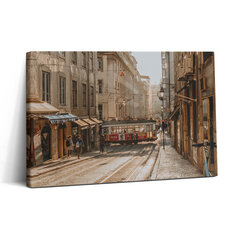 Reprodukcija Vaizdas į Lisaboną ir tramvajų kaina ir informacija | Reprodukcijos, paveikslai | pigu.lt