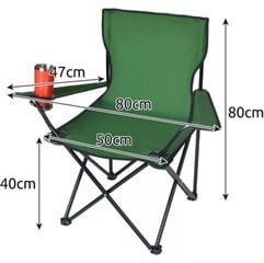 Складной стул для рыбалки, зеленый цена и информация | Туристическая мебель | pigu.lt