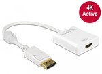 Delock Adapteris Displayport(M)->HDMI(F), 4K, baltas