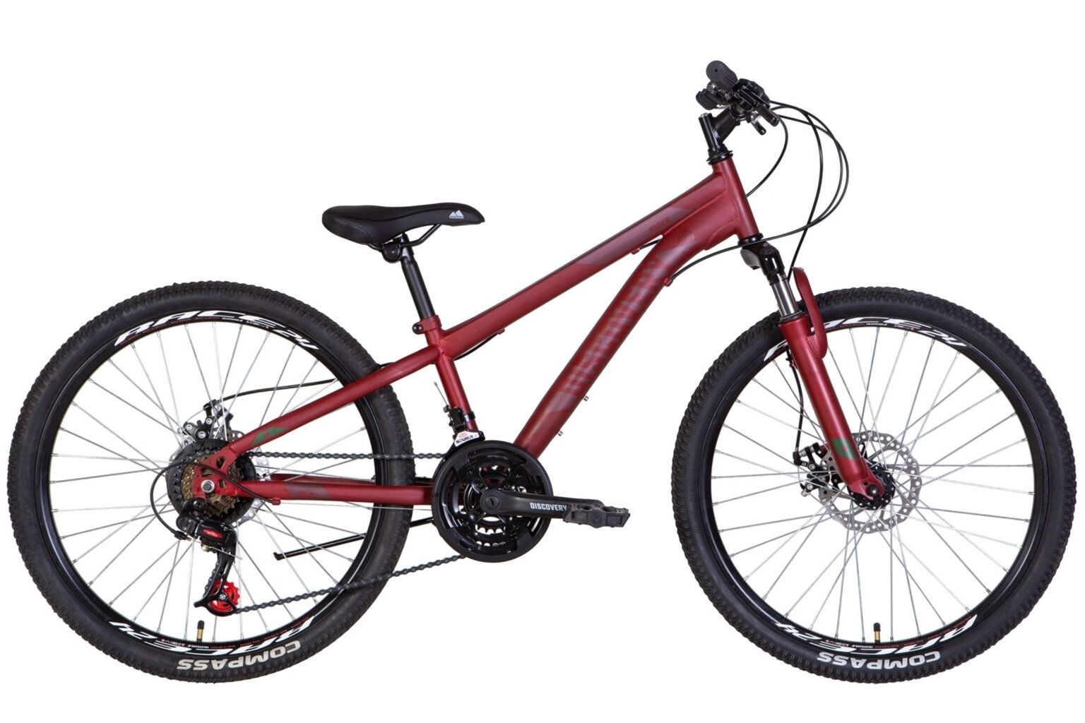 Vaikiškas dviratis Discovery Rider 24", raudonas цена и информация | Dviračiai | pigu.lt