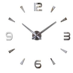 Большие серебряные настенные часы (80-120 см) цена и информация | Часы | pigu.lt