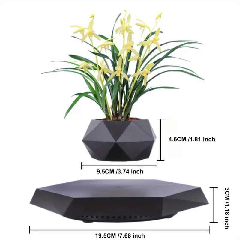 Levituojantis magnetinis mini gėlių vazonas, 9.5x4.5cm kaina ir informacija | Vazonai | pigu.lt