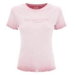 Guess marškinėliai moterims 7621701876164, rožiniai цена и информация | Футболка Мы здесь | pigu.lt