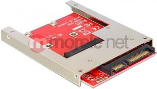 Delock 2.5″ Converter SATA 22 pin > 1 x mSATA - 9.5 mm (61892) kaina ir informacija | Komponentų priedai | pigu.lt