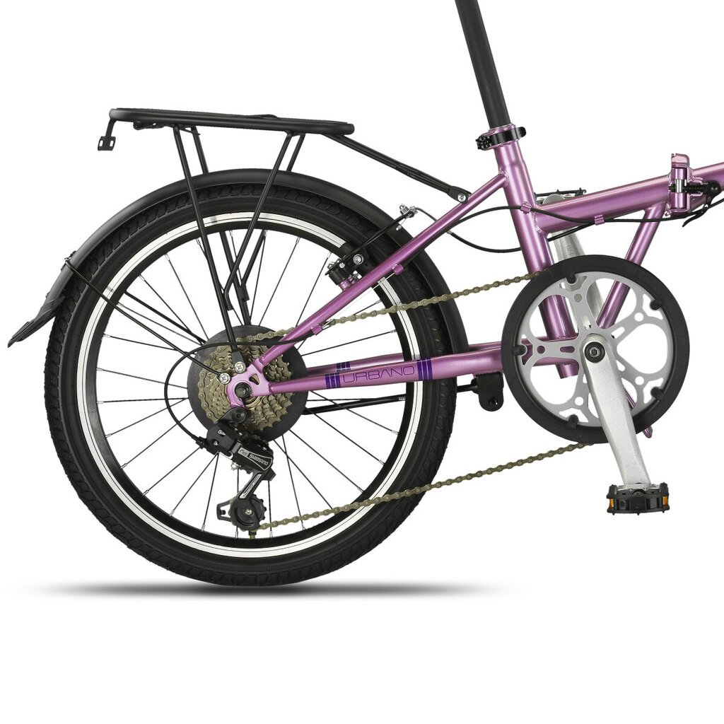 Sulankstomas dviratis Foldo Urbano Ultra 20", violetinis kaina ir informacija | Dviračiai | pigu.lt
