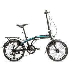 Sulankstomas dviratis Bisan FX3500 TRN 20", juodas/mėlynas kaina ir informacija | Dviračiai | pigu.lt
