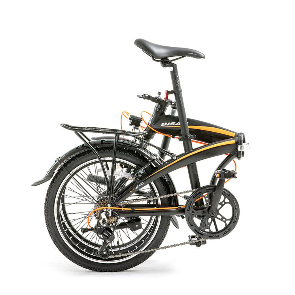 Sulankstomas dviratis Bisan FX3500 TRN 20", juodas/oranžinis цена и информация | Dviračiai | pigu.lt