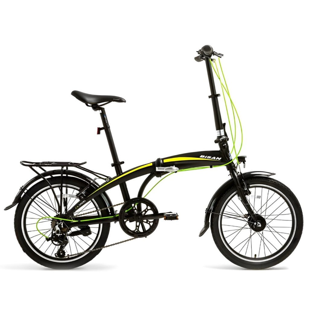 Sulankstomas dviratis Bisan FX3500 TRN 20", juodas/geltonas цена и информация | Dviračiai | pigu.lt