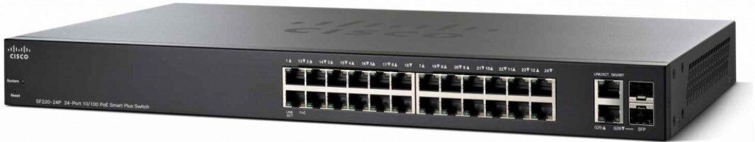 Cisco SF220-24P-K9-EU kaina ir informacija | Komutatoriai (Switch) | pigu.lt