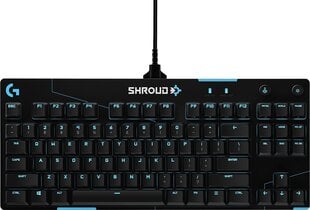 Logitech G PRO X Shroud Keyboard Black kaina ir informacija | Klaviatūros | pigu.lt