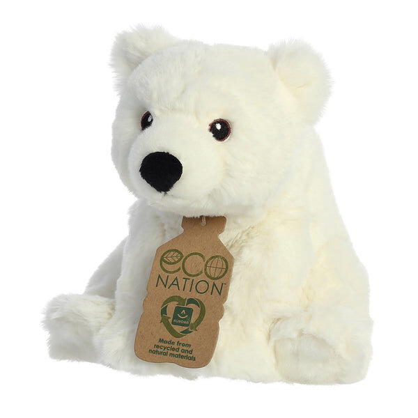 Pliušinis žaislas Aurora Eco Nation Plush Polar Bear, 24 cm цена и информация | Minkšti (pliušiniai) žaislai | pigu.lt