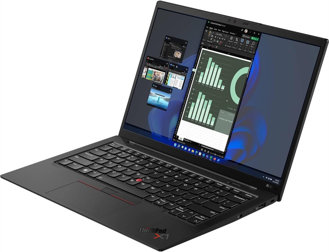 Lenovo Thinkpad X1 Carbon (10th Gen) 14", Intel Core i5-1240P, 16GB, 256GB SSD, WIN 10, Juodas kaina ir informacija | Nešiojami kompiuteriai | pigu.lt