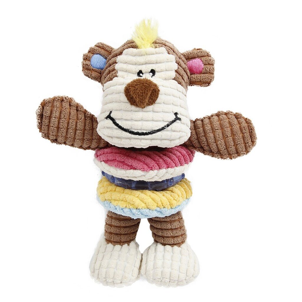 Žaislas šuniui Ebi Monkey Play Squeaker & TPR Ring, 16x19cm kaina ir informacija | Žaislai šunims | pigu.lt