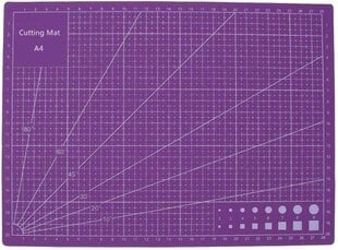 Коврик для резки A4 из ПВХ с самовосстанавливающейся меркой фиолетовый цена и информация | Инструменты для обработки кожи | pigu.lt