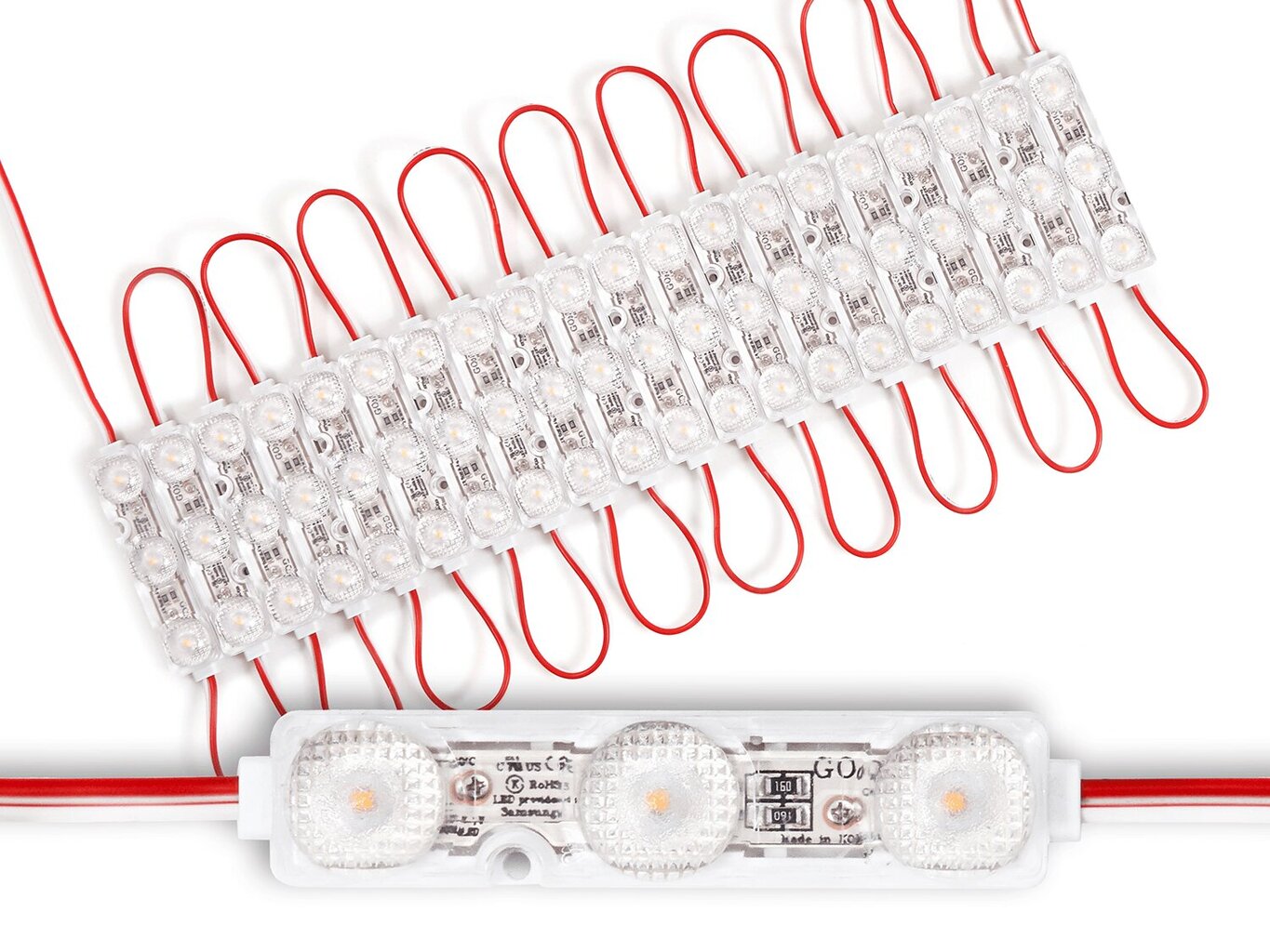 LED modulis 2835 IP68 1,08 W - "Samsung" - Šaltai balta (6500K) - 4 metų garantija цена и информация | LED juostos | pigu.lt