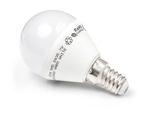 Светодиодная лампа E14 7W G45 - Нейтральный белый (4500K) цена и информация | Электрические лампы | pigu.lt