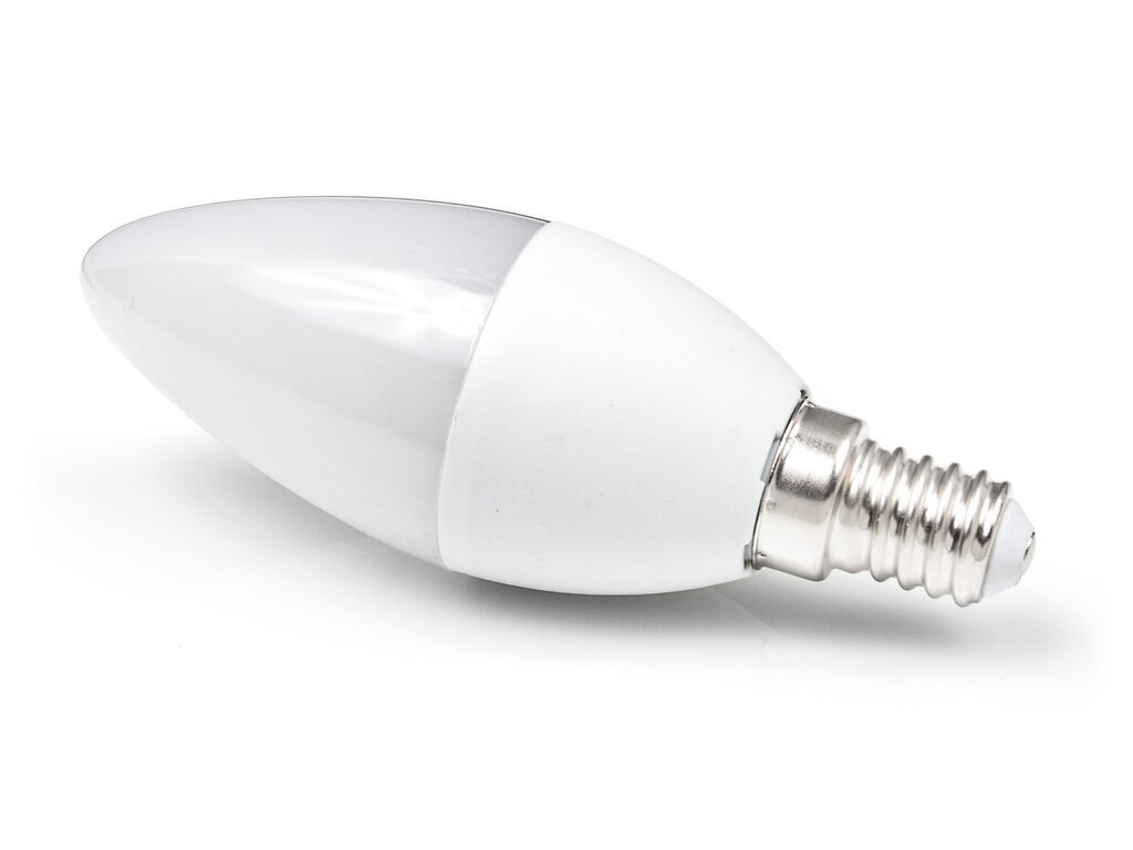 LED lemputė E14 6W C37 - neutrali balta (4500K) kaina ir informacija | Elektros lemputės | pigu.lt
