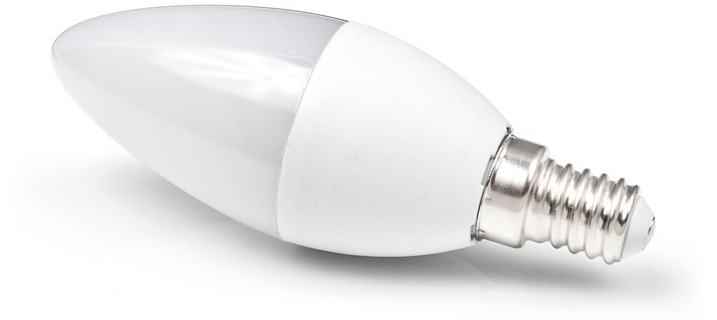 LED lemputė E14 6W C37 - neutrali balta (4500K) kaina ir informacija | Elektros lemputės | pigu.lt