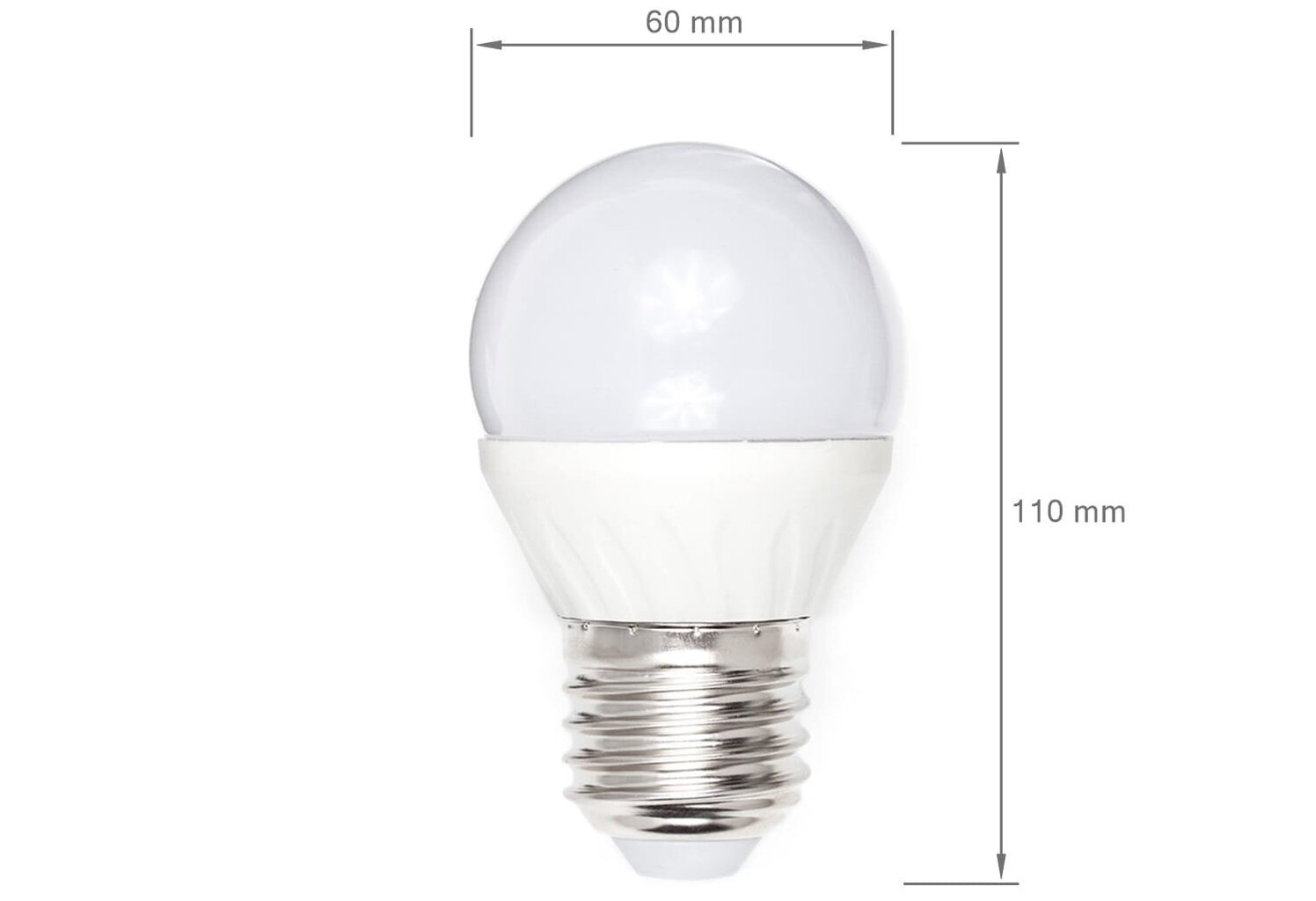 LED lemputė E27 8W - Šiltai balta (3000K) kaina ir informacija | Elektros lemputės | pigu.lt