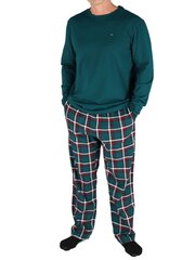 Пижама TOMMY HILFIGER Set Green UM0UM030000TX 545667948 цена и информация | Мужские халаты, пижамы | pigu.lt