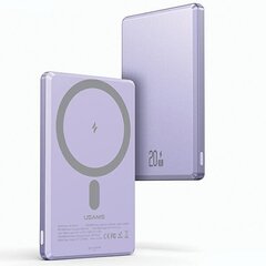 USAMS Powerbank indukcyjny 5000mAh 20W Fast Charge fioletowy|purple 10KCD22002 (US-CD220) цена и информация | Зарядные устройства Power bank | pigu.lt