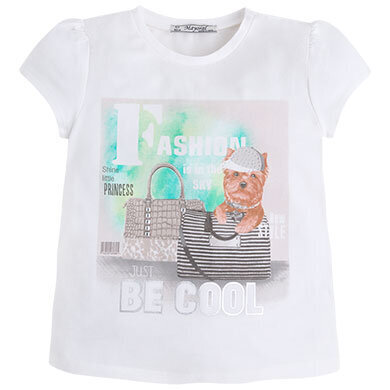 Mayoral marškinėliai mergaitėms, balti цена и информация | Marškinėliai mergaitėms | pigu.lt