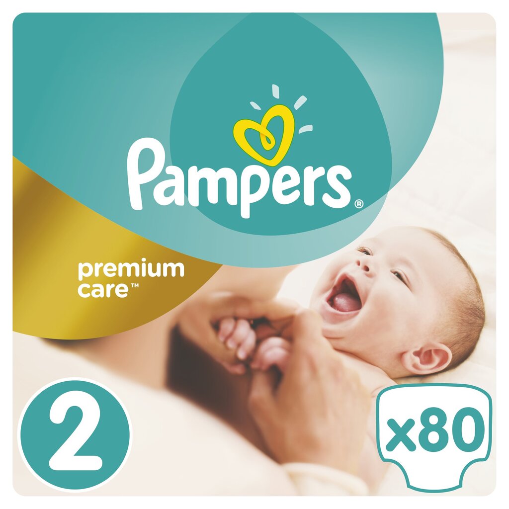 Sauskelnės PAMPERS Premium Care, 2 dydis, 80 vnt. kaina ir informacija | Sauskelnės | pigu.lt
