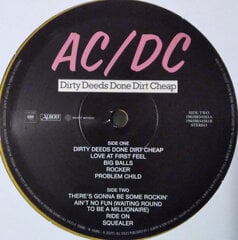 Виниловая пластинка LP AC/DC  - Dirty Deeds Done Dirt Cheap, 180g цена и информация | Виниловые пластинки, CD, DVD | pigu.lt