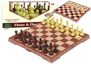 Stalo žaidimas šachmatai ir šaškės 2in1 kaina ir informacija | Stalo žaidimai, galvosūkiai | pigu.lt