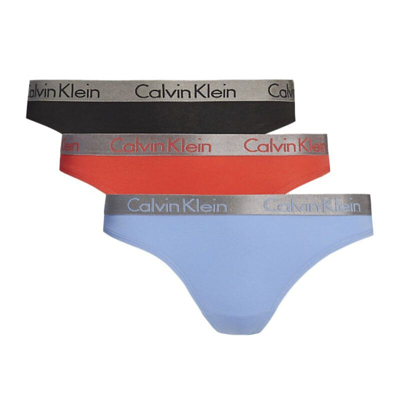 Calvin Klein kelnaitės moterims QD3590E, įvairių spalvų, 3 vnt. kaina ir informacija | Kelnaitės | pigu.lt