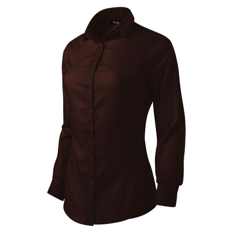 Marškiniai moterims Malfini MLI-26327, rudi kaina ir informacija | Palaidinės, marškiniai moterims | pigu.lt