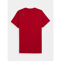 Marškinėliai vyrams 4F 4FSS23TTSHM539-62S, raudoni kaina ir informacija | Vyriški marškinėliai | pigu.lt