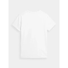 Marškinėliai vyrams 4F 4FSS23TTSHM356-10S, balti kaina ir informacija | Vyriški marškinėliai | pigu.lt
