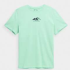 Marškinėliai vyrams 4F 4FSS23TTSHM48642N, žali цена и информация | Мужские футболки | pigu.lt