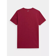 Marškinėliai vyrams 4F SS23TTSHM309-61S, raudoni цена и информация | Мужские футболки | pigu.lt
