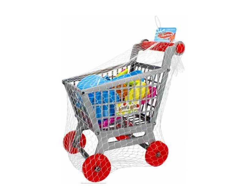 Vaikiškas pirkinių vežimėlis su prekėmis Mega Creative kaina ir informacija | Žaislai mergaitėms | pigu.lt