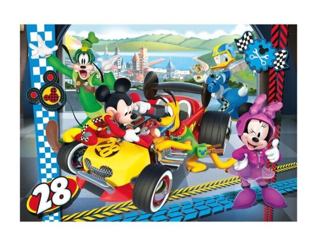 Dėlionė Mickey and The Roadster Racers Clementoni, 104 d. цена и информация | Dėlionės (puzzle) | pigu.lt