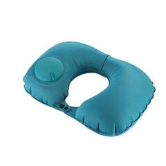 Дорожная подушка для шеи U-образной формы со встроенным насосом, синяя цена и информация | Аксессуары для автокресел | pigu.lt