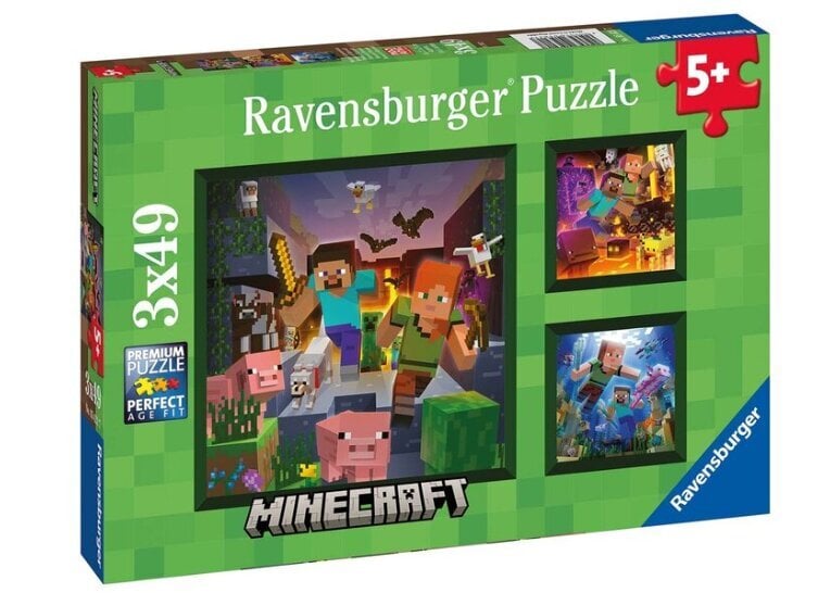 Dėlionė Ravensburger Minecraft, 147 d. kaina ir informacija | Dėlionės (puzzle) | pigu.lt