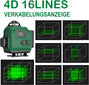 4D lazerinis linijinis nivelyras su trikoju ir priedais kaina ir informacija | Mechaniniai įrankiai | pigu.lt