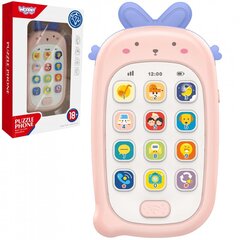Interaktyvus mobilusis telefonas su garsais Woopie Baby, rožinis kaina ir informacija | Lavinamieji žaislai | pigu.lt
