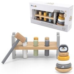 Žaislas piramidė su plaktuku Montessori Viga PolarB kaina ir informacija | Lavinamieji žaislai | pigu.lt