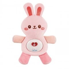 Pliušinis žaislas zuikis su garso ir šviesos efektais Woopie Baby, rožinis, 27,5x5,5x5,5 cm kaina ir informacija | Minkšti (pliušiniai) žaislai | pigu.lt