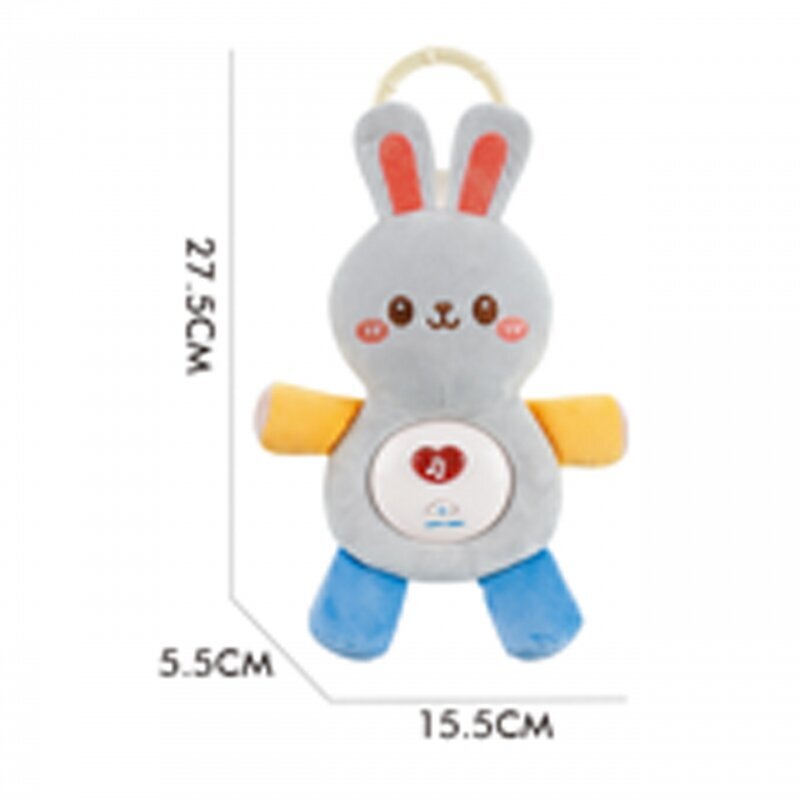 Pliušinis žaislas zuikis su garso ir šviesos efektais Woopie Baby, mėlynas, 27,5x5,5x15,5 cm kaina ir informacija | Minkšti (pliušiniai) žaislai | pigu.lt